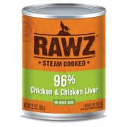 RAWZ 96% 雞肉+雞肝 全犬罐頭 354G x 12罐